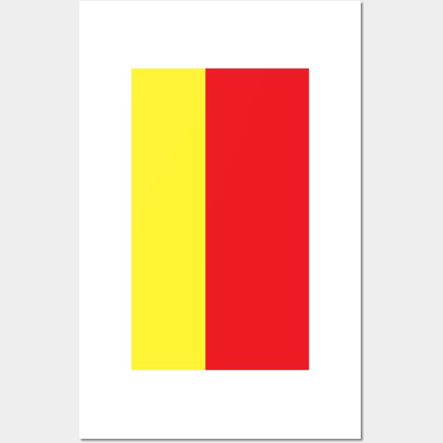 Classic Birmingham City Yellow Red Black 1970s Away Wall Art by Culture-Factory